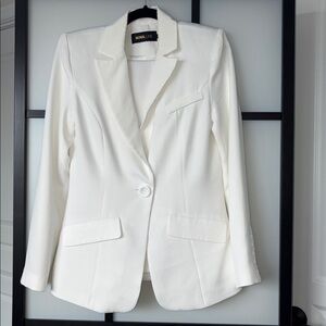 Fashion Nova LUXE Jasmina Tuxedo Suit Set (Ivory)